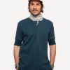 Men 18 Waits Knits | T-Shirts | Hitchhiker Henley | Organic | Ultramarine Micro Waffle