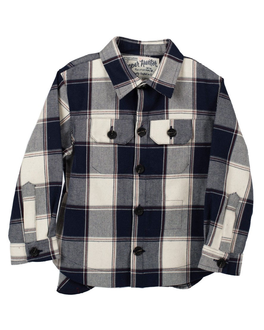 Kids Hopper Hunter | Weekender Jacket | Navy Check