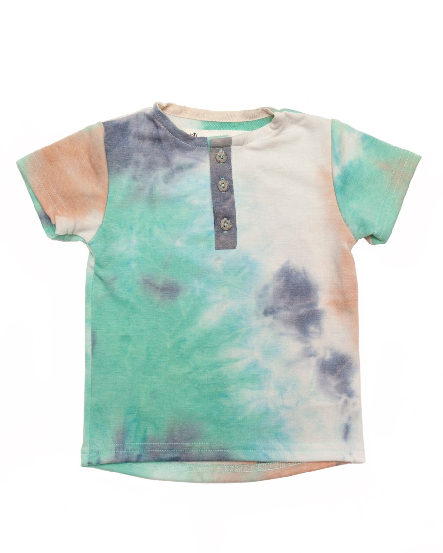 Kids Hopper Hunter | Henley | Turquoise Tie Dye