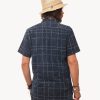 Men 18 Waits Shirts | Short Sleeve Neuwirth Shirt | Indigo Windowpanes