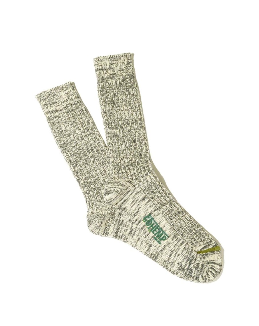 Men Anonymous Ism Socks | Anonymous Ism Socks | Go Hemp Oc Crew - Green Melange