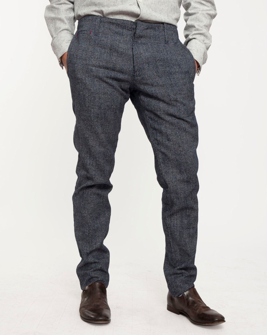 Men 18 Waits | Signature Trouser | Tiny White Dots