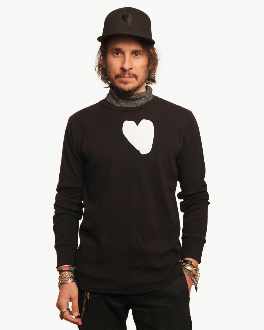 Men 18 Waits Knits | T-Shirts | Graphic T-Shirt | Heart | Black