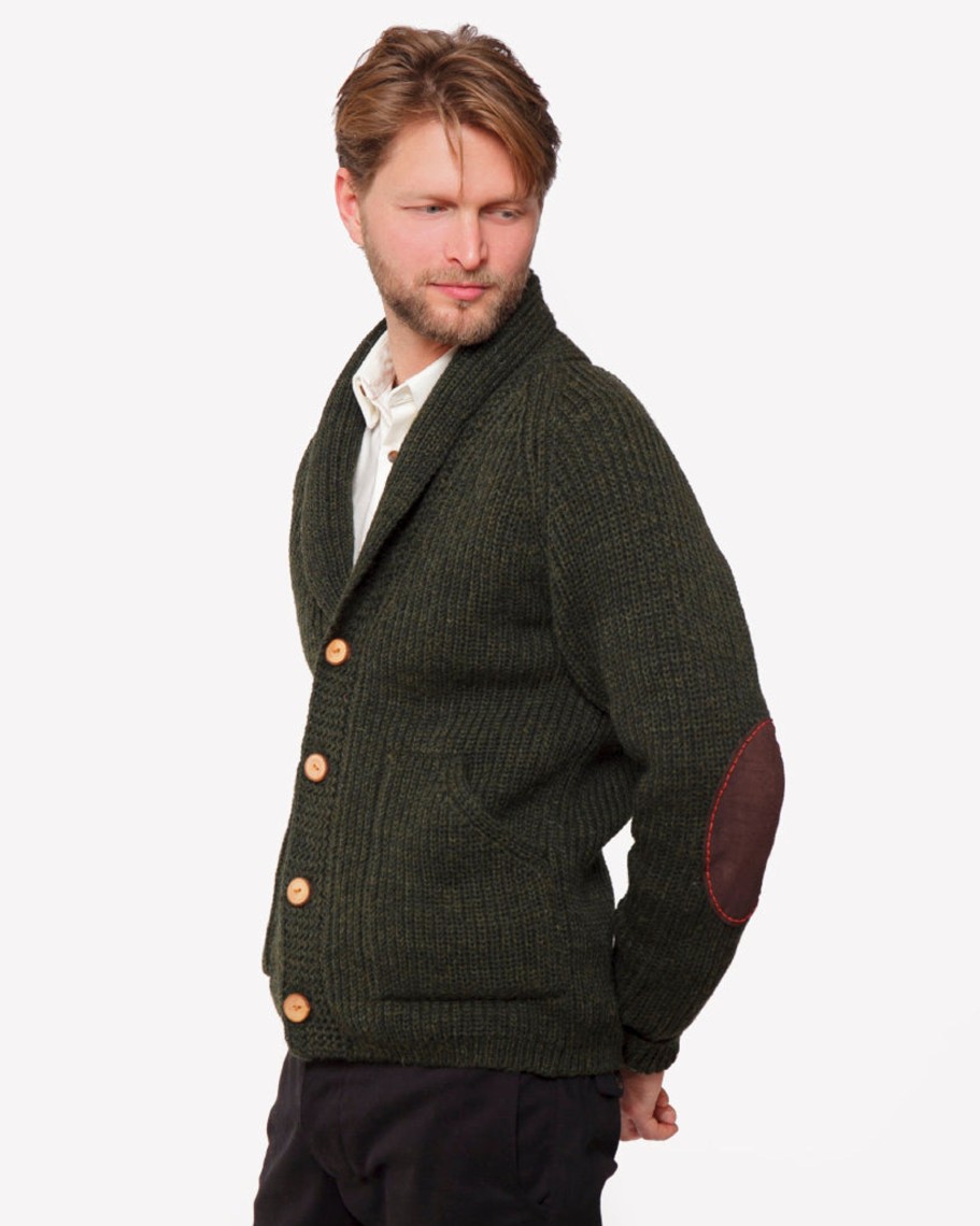 Men 18 Waits Knits | T-Shirts | Knit Cardigan | Loden Wool