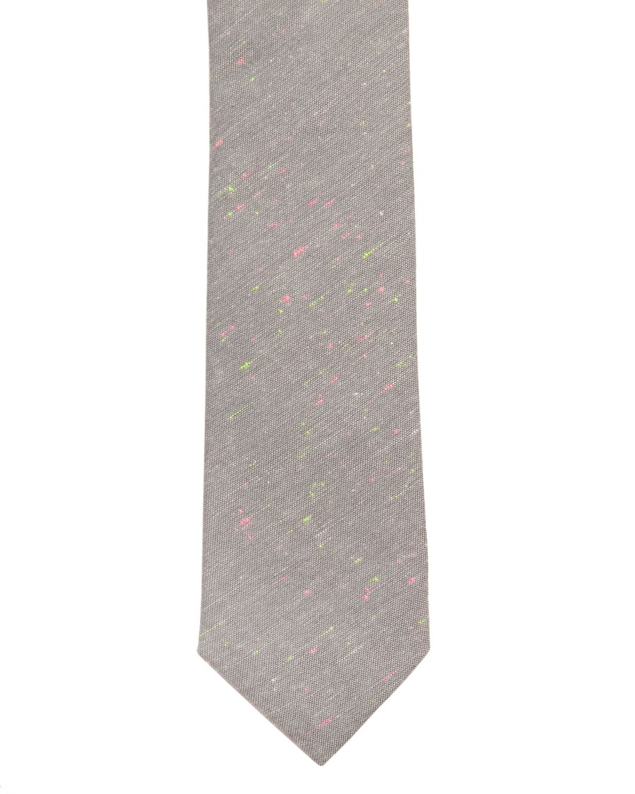 Men 18 Waits Ties & Pocket Squares | The Tie | Chambray Flecks (Grey)