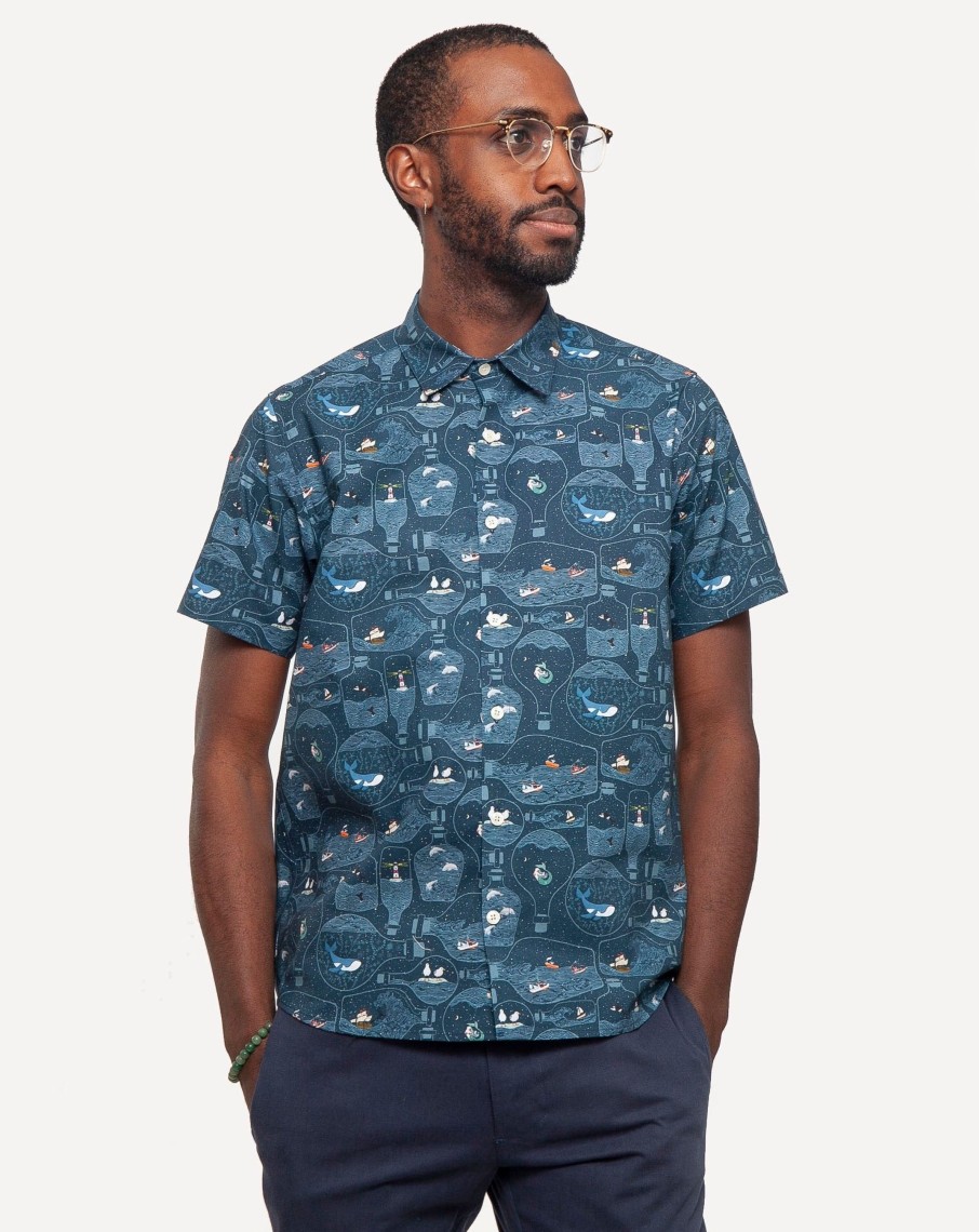 Men 18 Waits Shirts | Short Sleeve Dylan Shirt | Into The Deep