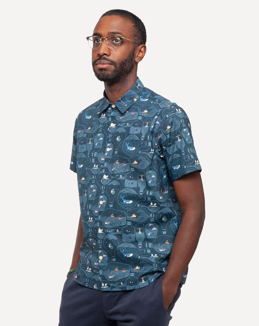 Men 18 Waits Shirts | Short Sleeve Dylan Shirt | Into The Deep