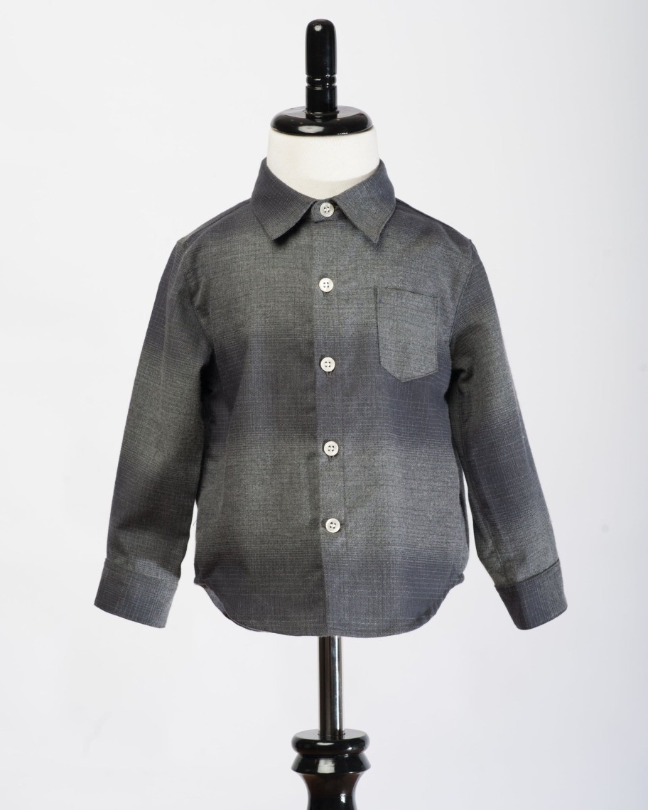 Kids Hopper Hunter | Long Sleeve Shirt | Black U0026 Grey Plaid