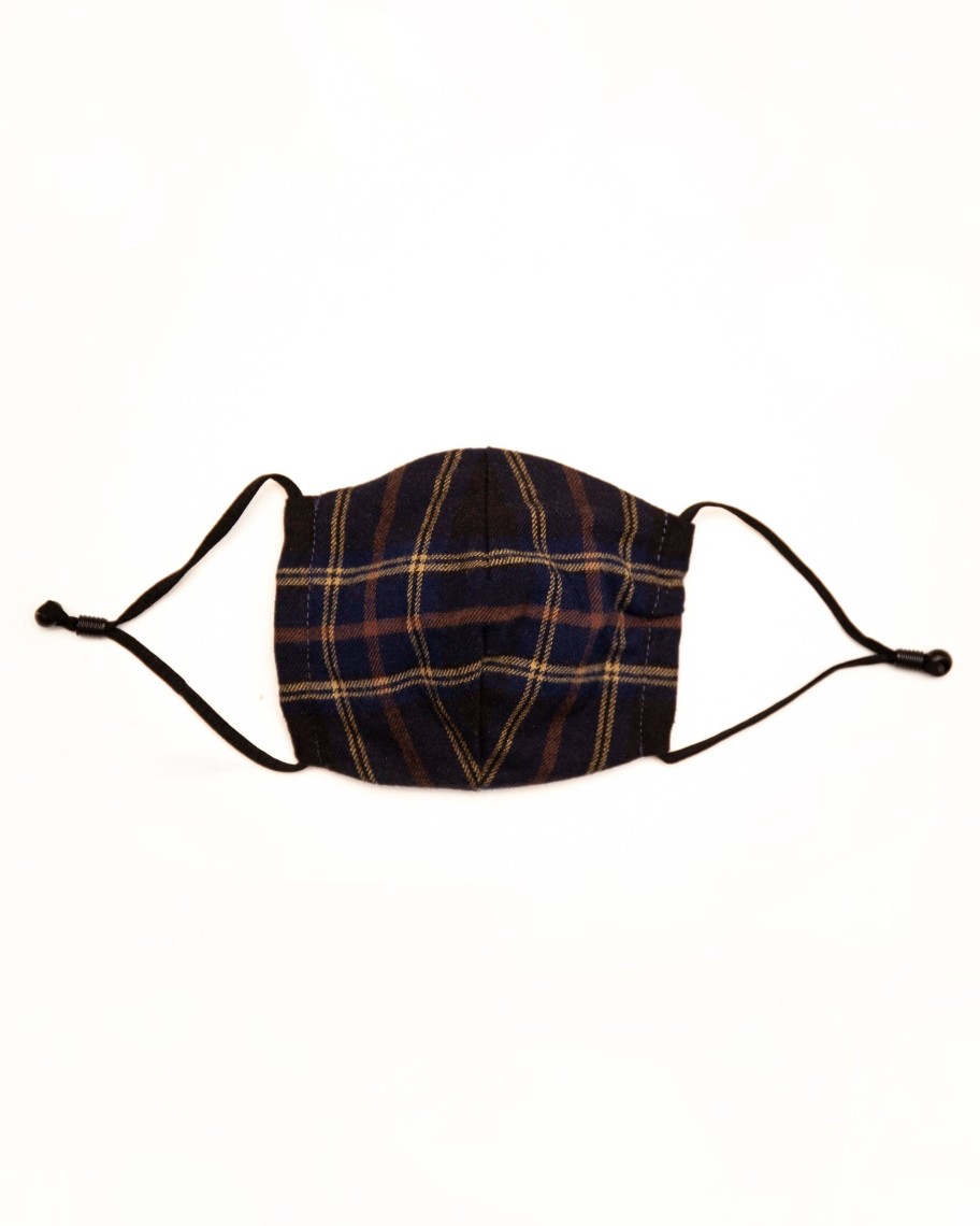 Kids Hopper Hunter | Kids Mask | Navy Black Plaid