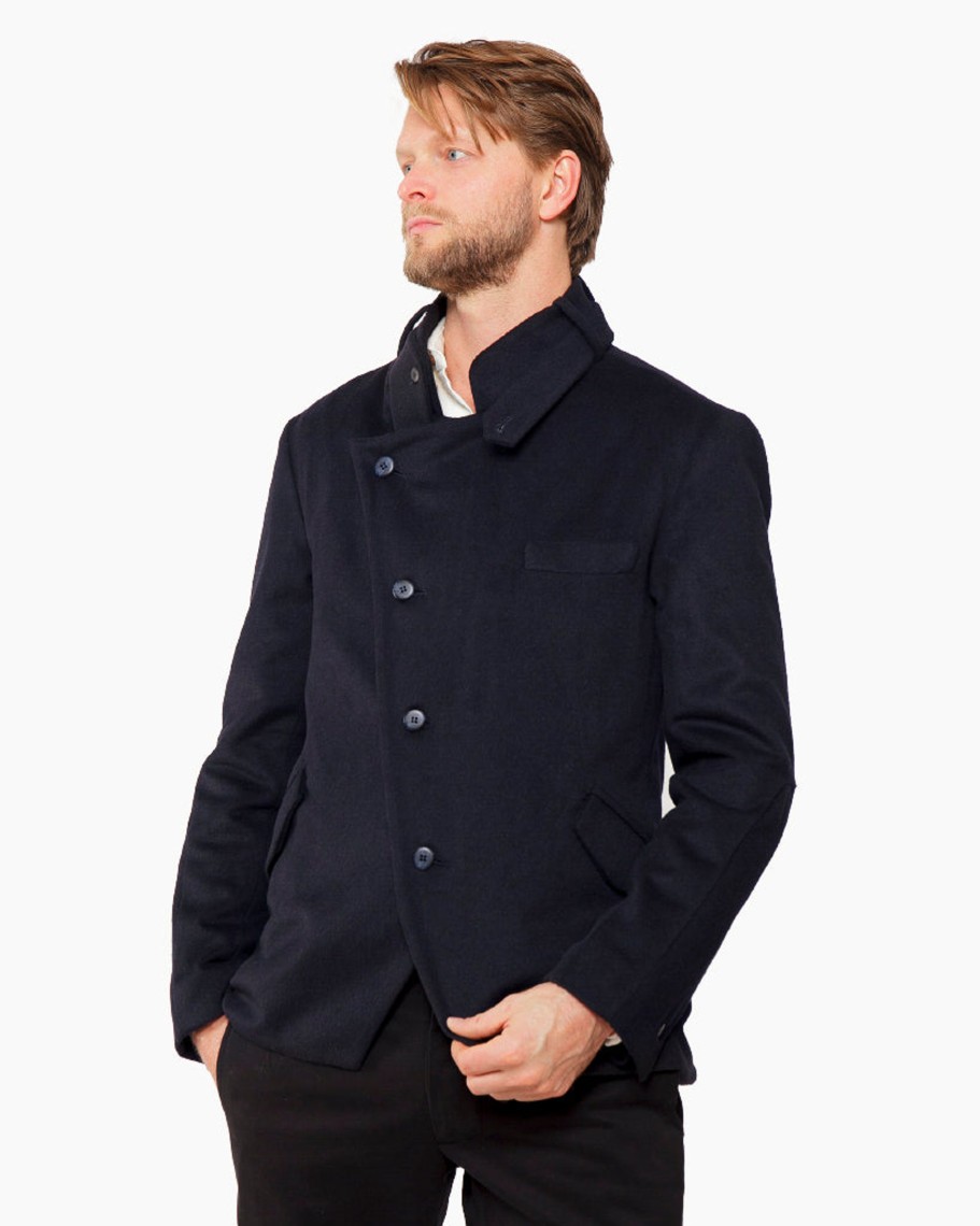 Men 18 Waits Jackets | Brigadier Jacket | Navy Wool