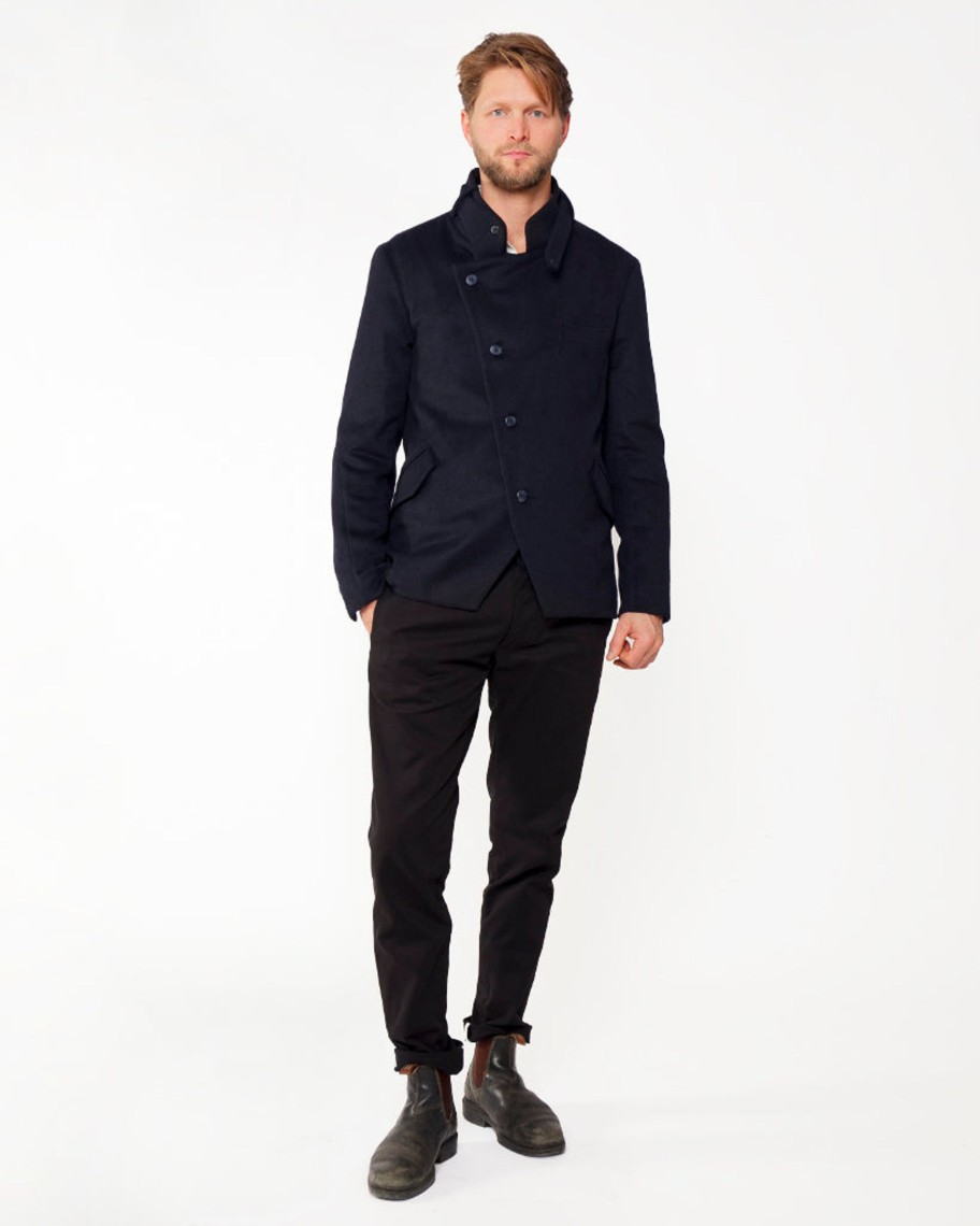 Men 18 Waits Jackets | Brigadier Jacket | Navy Wool