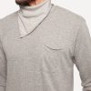 Men 18 Waits Knits | T-Shirts | 3/4 Length Pocket Tee | Heather Ash