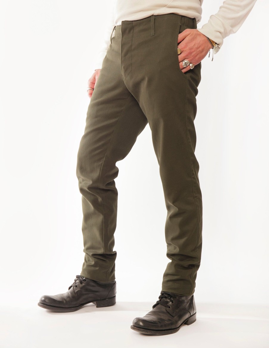 Men 18 Waits Trousers | Signature Trouser | Olive Bull Denim