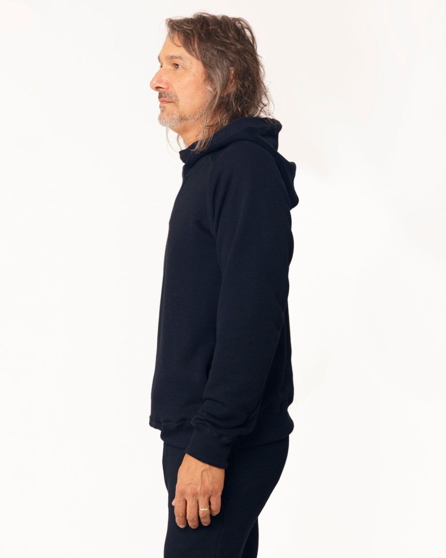 Men 18 Waits Knits | T-Shirts | The Soft Af Hoodie | Navy Fleece