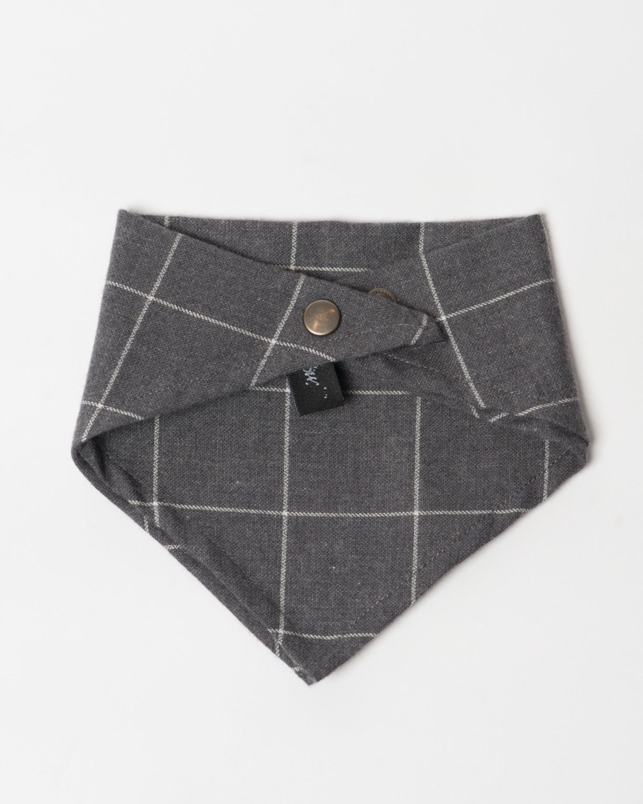 Kids Hopper Hunter | Bandana | Charcoal Windowpane