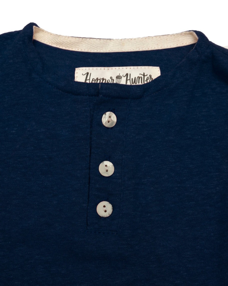 Kids Hopper Hunter | Henley | Navy Hemp