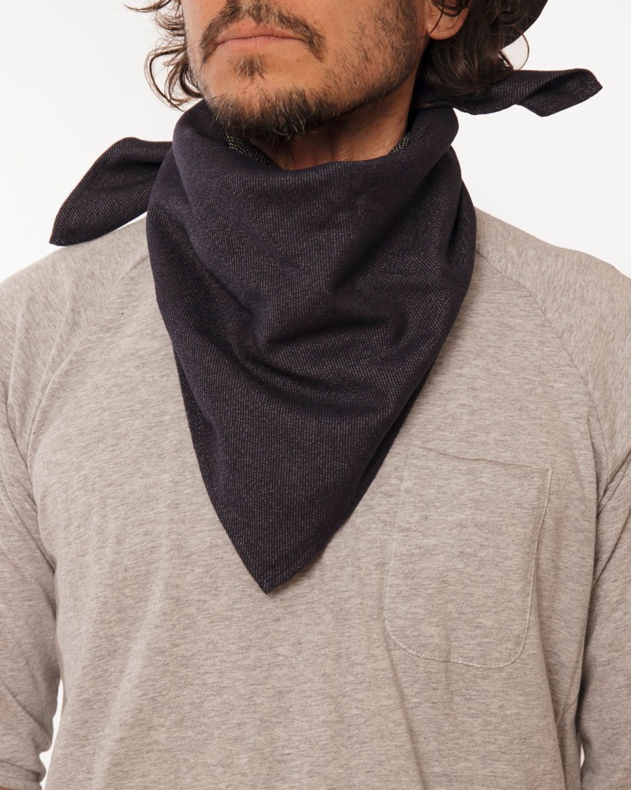 Men 18 Waits Bandanas | Cowboy Bandana | Soft Midnight Flannel