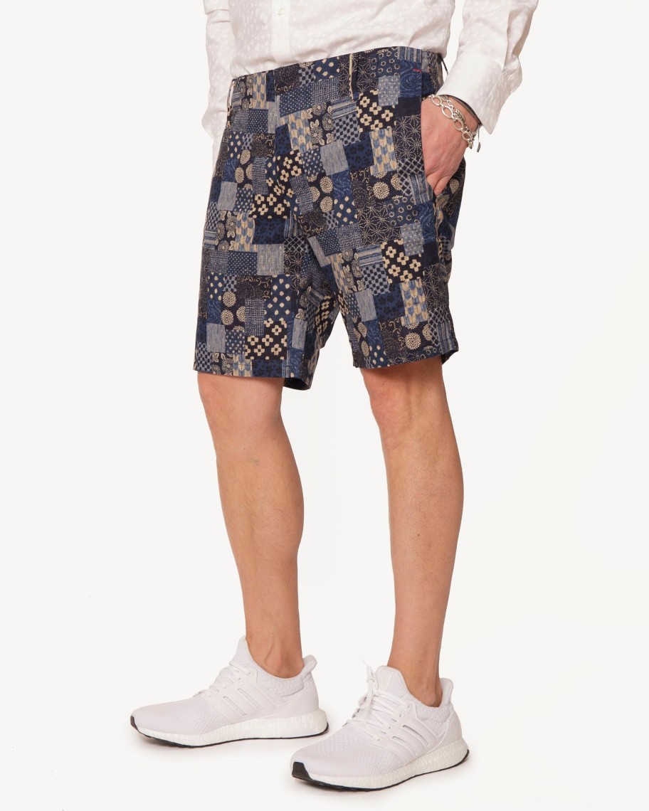 Men 18 Waits Shorts | Signature Shorts | Indigo Patchwork