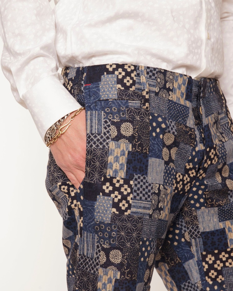 Men 18 Waits Shorts | Signature Shorts | Indigo Patchwork