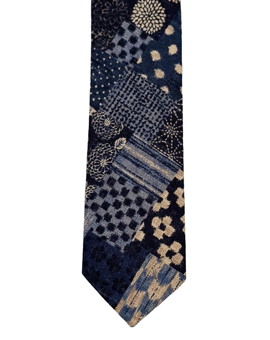 Men 18 Waits Ties & Pocket Squares | The Tie | Indigo Patchwork