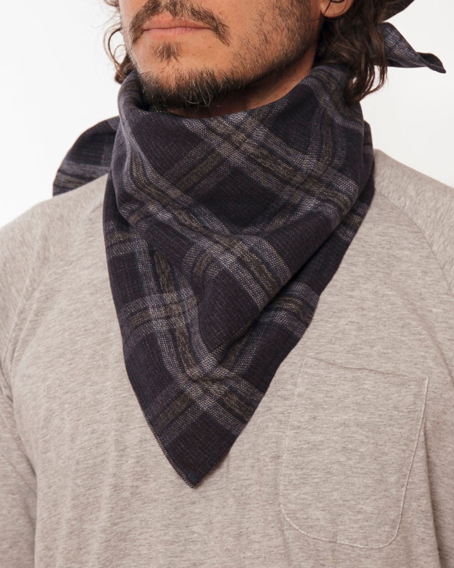 Men 18 Waits Bandanas | Cowboy Bandana | Navy Check