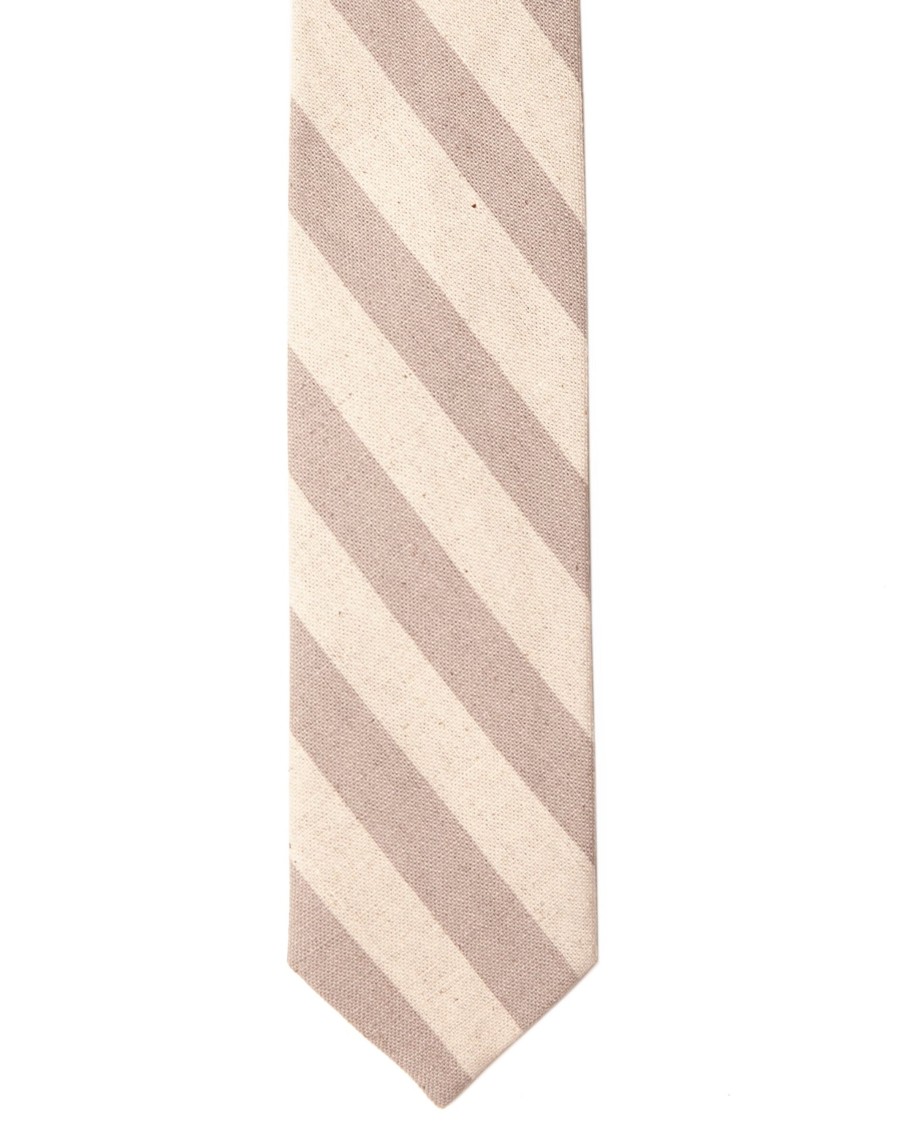 Men 18 Waits Ties & Pocket Squares | The Tie | Tipsy Sailor Stripes (Grey)