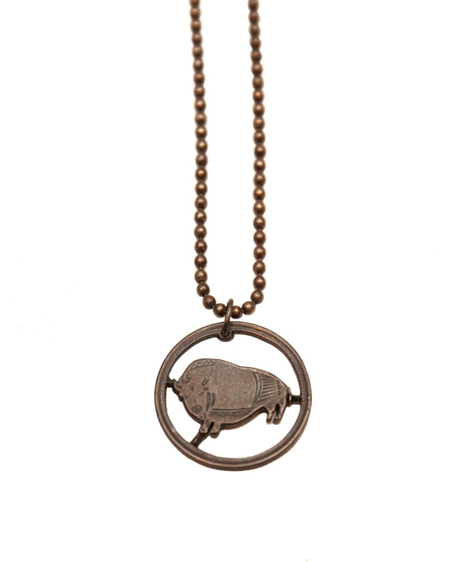 Men 18 Waits Jewelry | Animal Series | Wild Buffalo Necklace