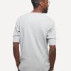 Men 18 Waits Knits | T-Shirts | Hitchhiker Henley | Organic | Light Grey Micro Waffle