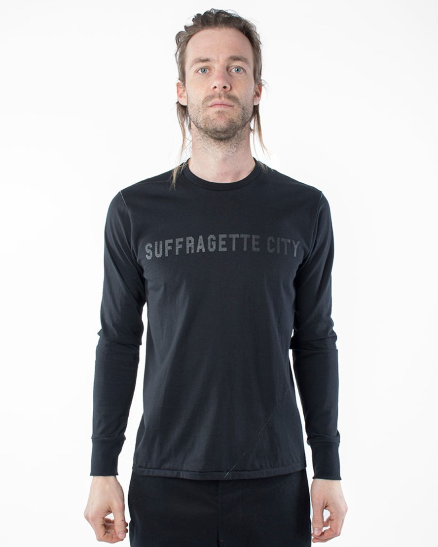 Men 18 Waits Knits | T-Shirts | Suffragette City | Black On Black