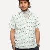 Men 18 Waits Shirts | Short Sleeve Dylan | Seersucking Palms - White