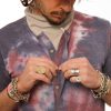 Men 18 Waits Knits | T-Shirts | Hitchhiker Henley | Indigo Plum Tie Dye