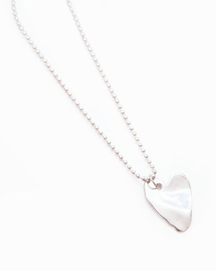 Men 18 Waits Jewelry | Ramblin' Series | Heart Necklace | Silver