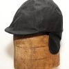 Kids Hopper Hunter | Duckbill Cap | Black Waxed Cotton