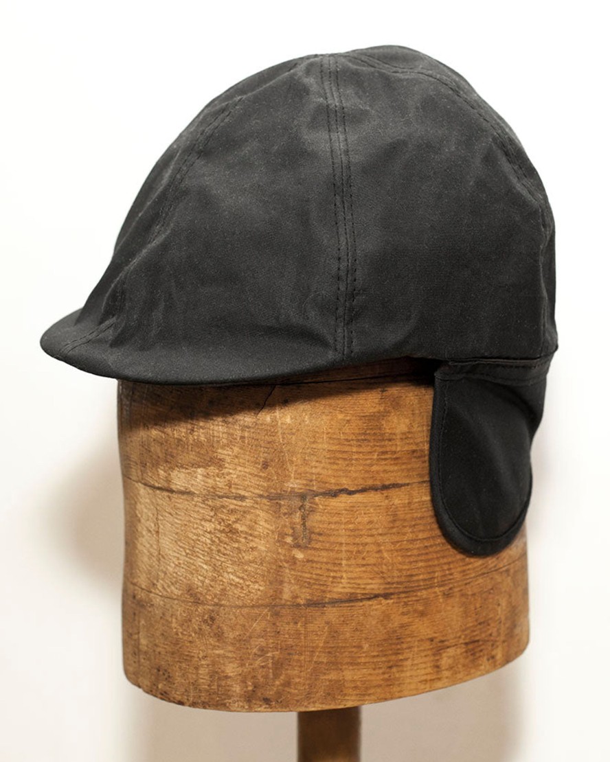 Kids Hopper Hunter | Duckbill Cap | Black Waxed Cotton