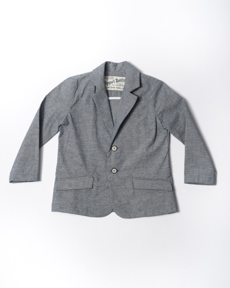 Kids Hopper Hunter | Blazer | Pinstripe Chambray