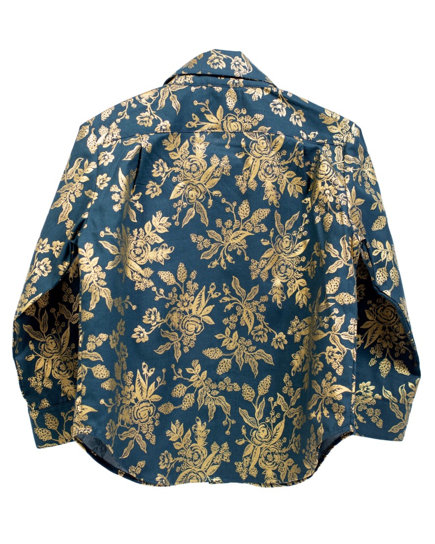 Kids Hopper Hunter | Long Sleeve Shirt | Gold Floral