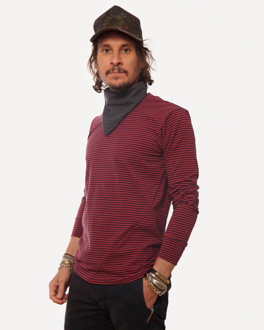 Men 18 Waits Knits | T-Shirts | Long Sleeve Signature T-Shirt | Regatta Stripe