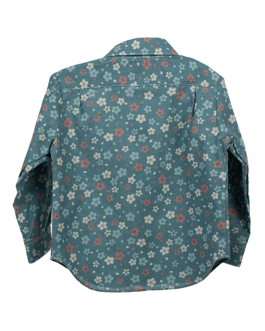 Kids Hopper Hunter | Long Sleeve Shirt | Blue Wildflowers