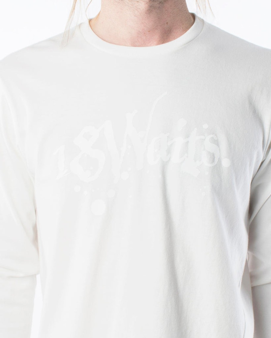 Men 18 Waits Knits | T-Shirts | 18 Waits Splatter | White On Bone