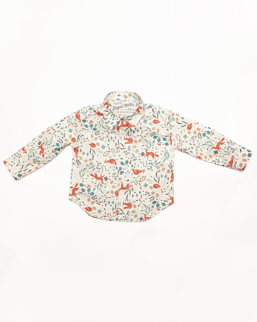 Kids Hopper Hunter | Long Sleeve Shirt | Forest Foxes