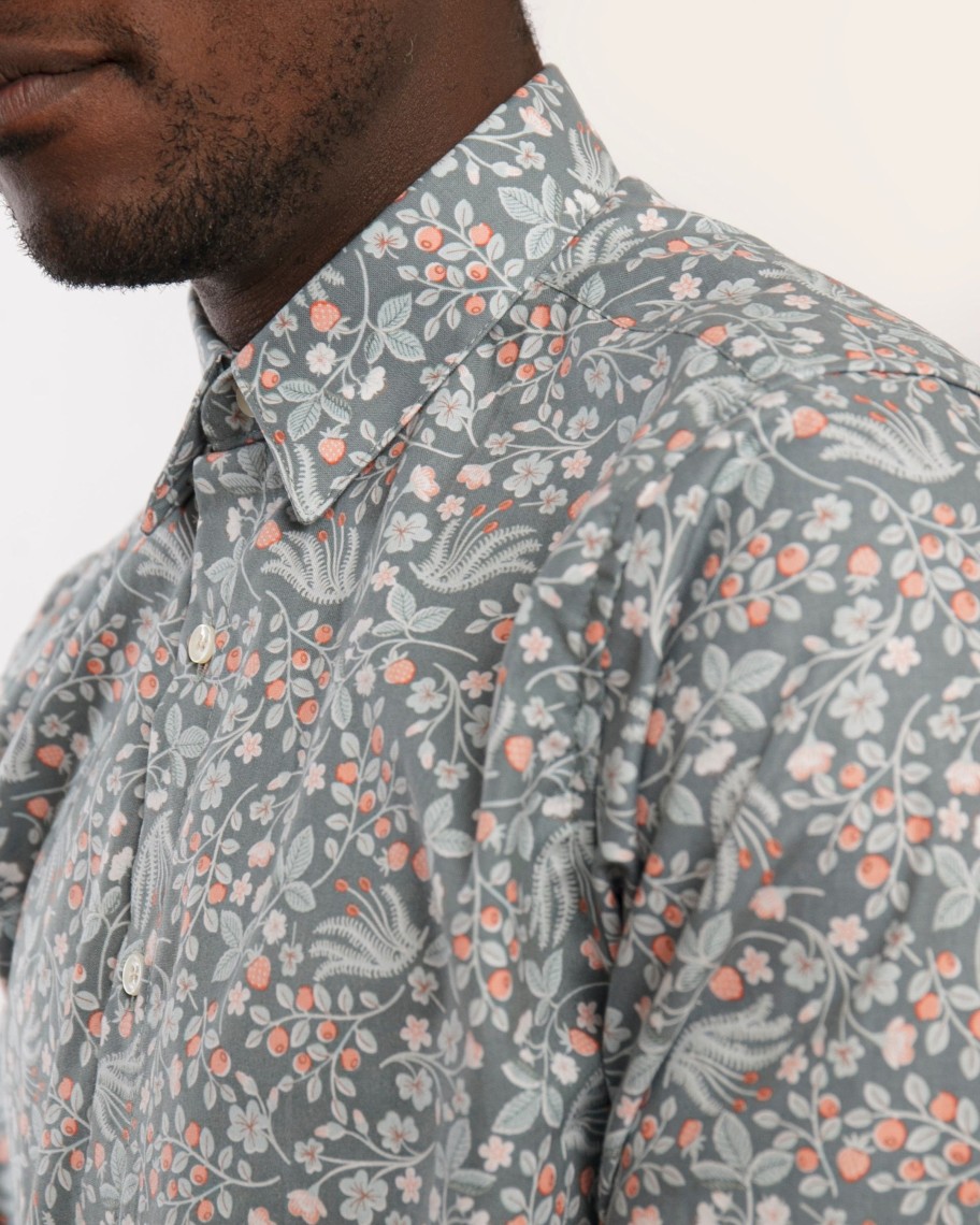 Men 18 Waits Shirts | Long Sleeve Dylan Shirt | Sage Garden Party