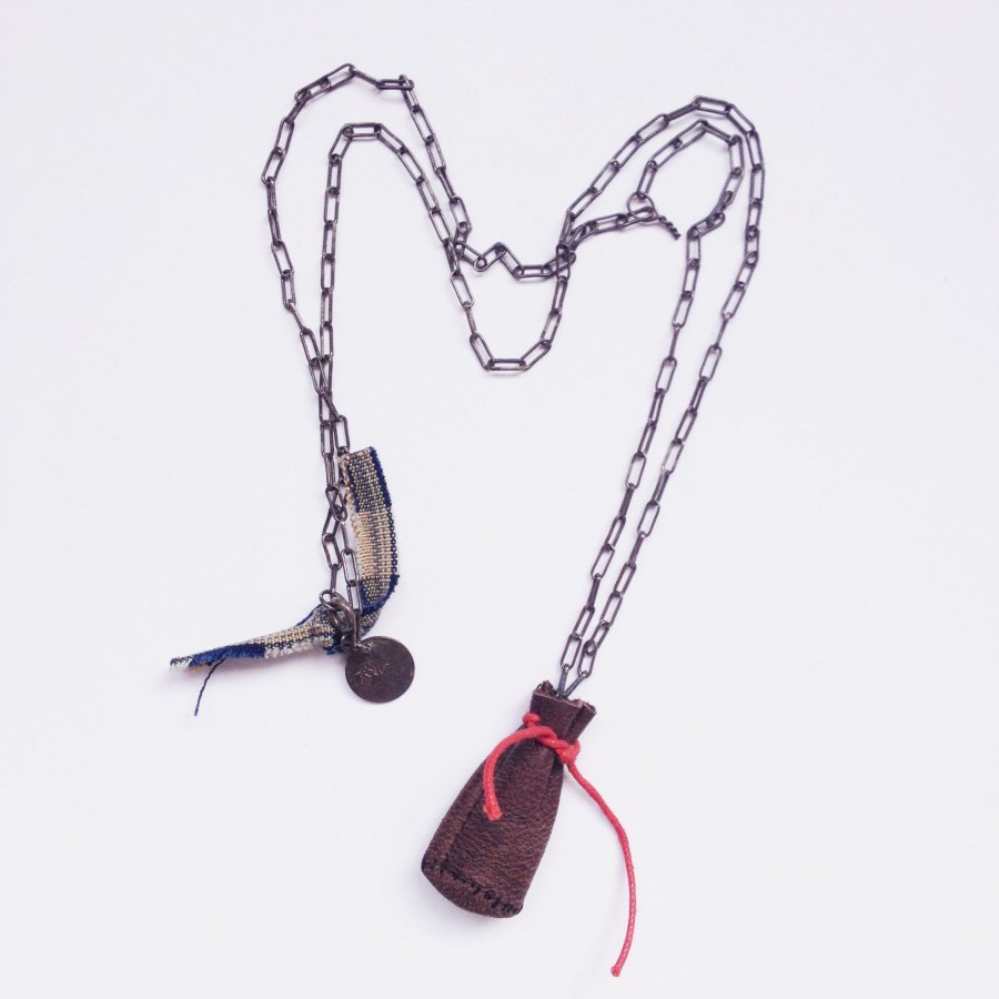 Men 18 Waits Jewelry | Ramblin' Series | Pouch U0026 Tooth Necklace