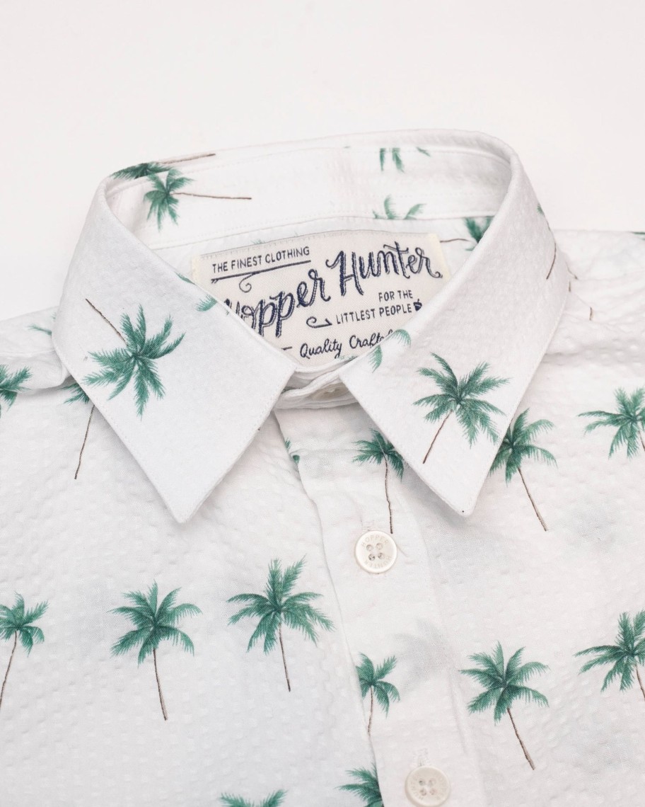 Kids Hopper Hunter | Short Sleeve Shirt | White Palms