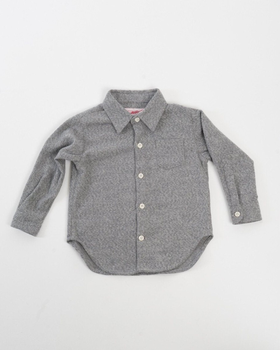 Kids Hopper Hunter | Long Sleeve Shirt | Soft Grey