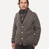 Men 18 Waits Knits | T-Shirts | Knit Cardigan | Grey Tweed