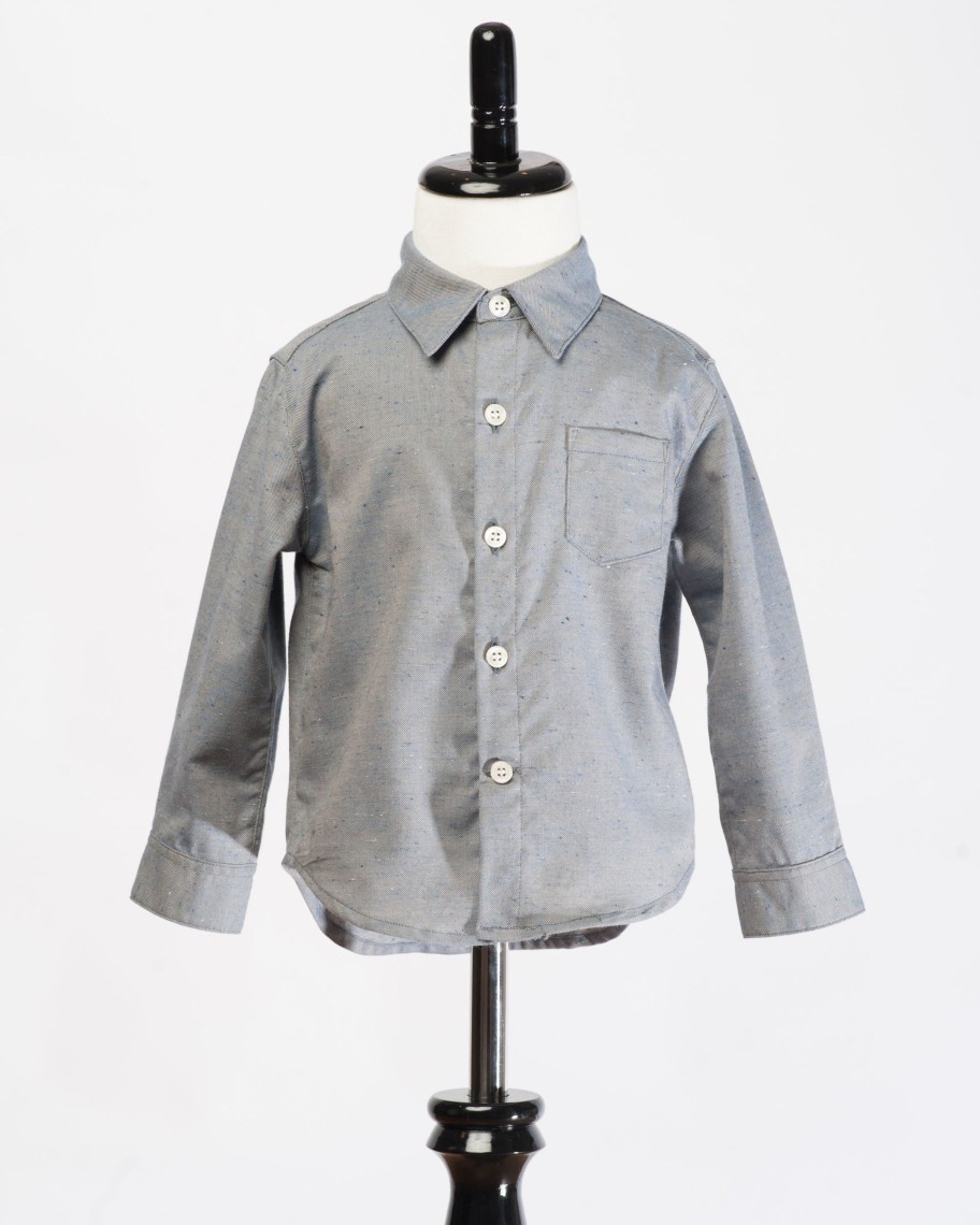 Kids Hopper Hunter | Long Sleeve Shirt | Grey Fleck