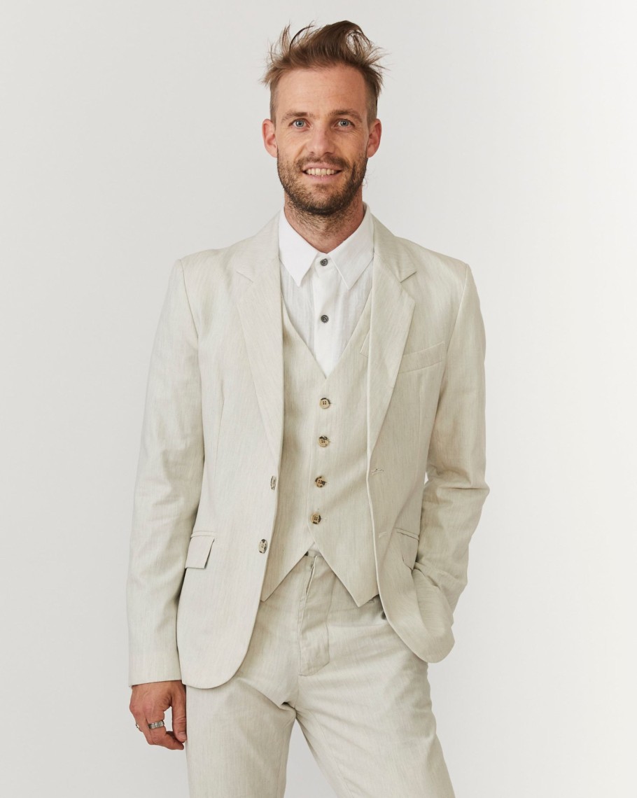 Men 18 Waits Blazers | Blazer | Off-White Cotton Linen