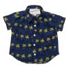 Kids Hopper Hunter | Short Sleeve Shirt | Navy Palms