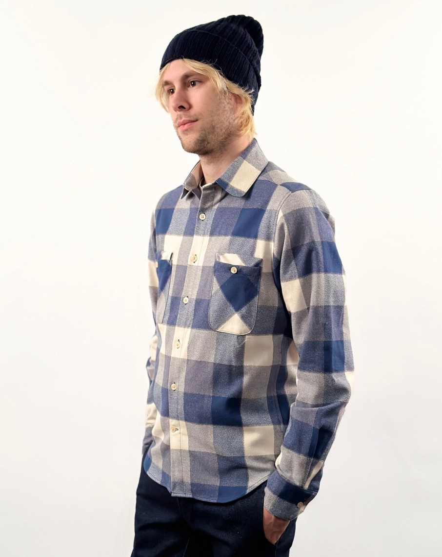 Men 18 Waits Shirts | Woodsman Shirt | Mammoth Flannel - Denim