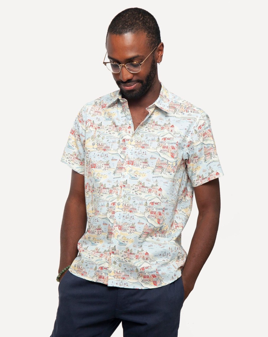 Men 18 Waits Shirts | Short Sleeve Dylan Shirt | Riviera